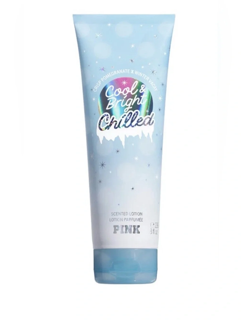 PINK Victoria's Secret Cool & Bright Chilled Scented Body Lotion - Light Blue